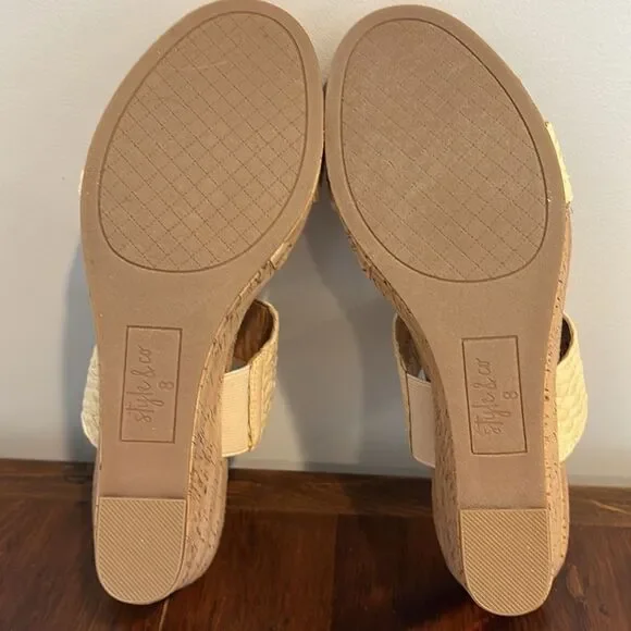 NWT Style & Co Platform Sandals Daliaaf Woven Natural Size 8 - Picture 8 of 11